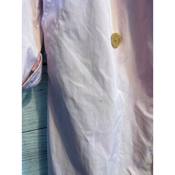 Barneys New York Pink Double-Breasted Trench Coat With Belt Size 8/42 - Picture 6 of 9